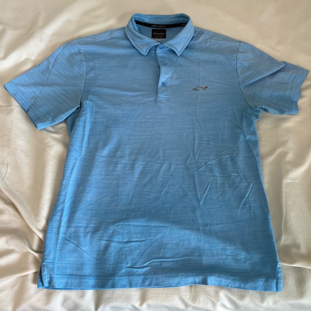 Greg Norman Collection Blue Polo Shirt Classic Style
